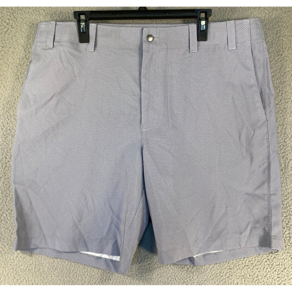 Callaway Golf Shorts Mens 40 Blue Geometric Diamond Print Stretch Performance
